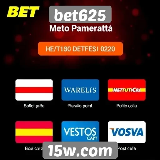Principais métodos de pagamento disponíveis no bet625